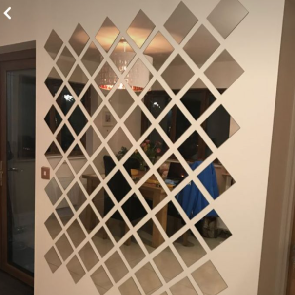 Acrylic mirror tiles wall decor