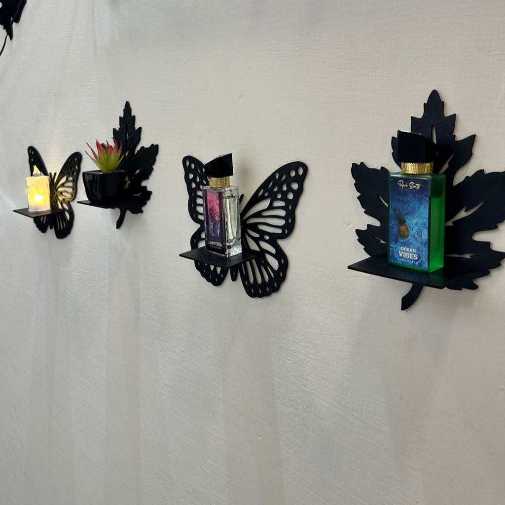 DIY Miniature MDF Wall Shelves – Butterfly, Leaf, Swan & Lotus