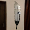 Leaf Shaped Acrylic Mirror Wall Decor