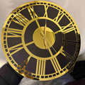 Majestic Roman numeral acrylic wall clock gold