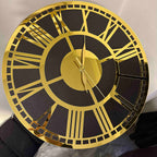 Majestic Roman numeral acrylic wall clock gold
